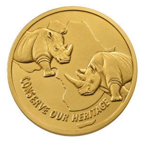 10g Fine Gold Rhino Medallion