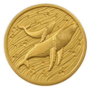 1oz Fine Gold Whale Medallion